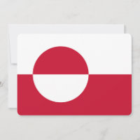 Patriotic invitations with Greenland Flag