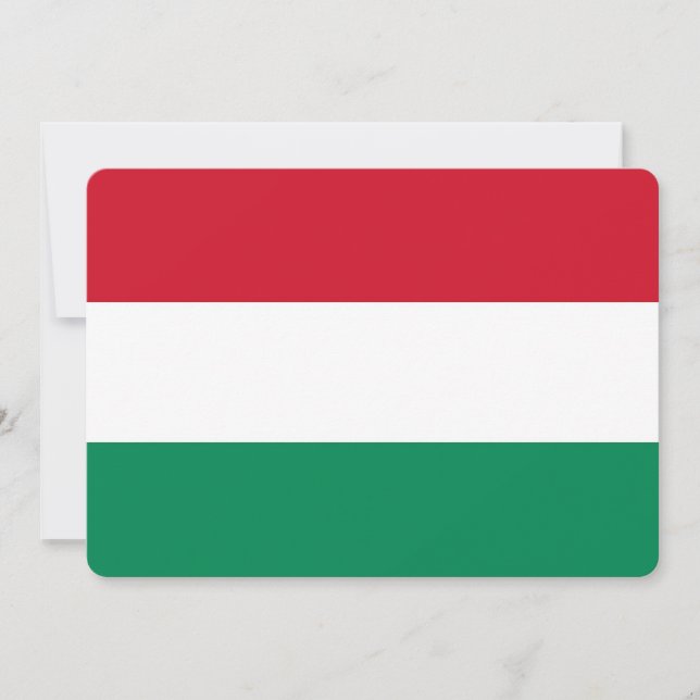 Patriotic invitations with Hungary Flag (Front)