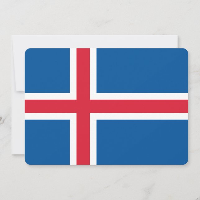 Patriotic invitations with Iceland Flag (Front)