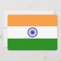 Patriotic invitations with India Flag