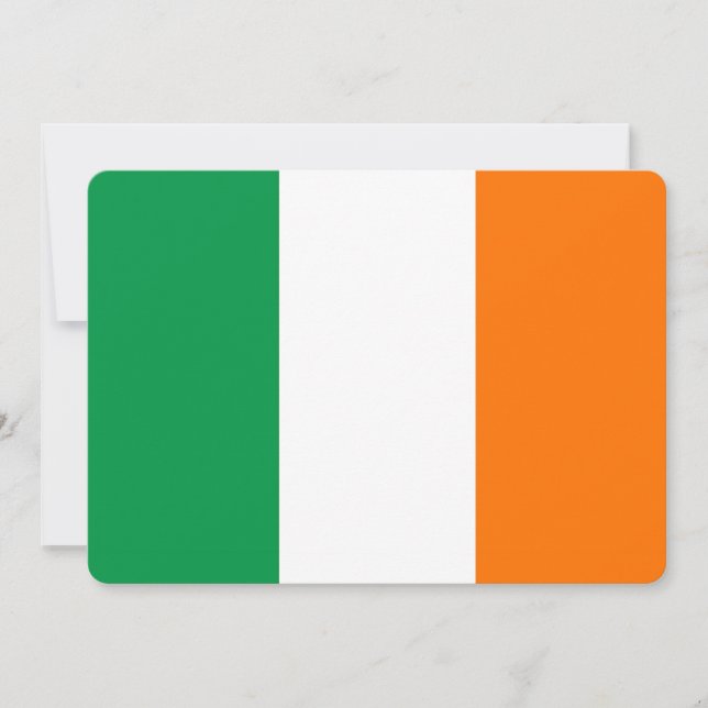 Patriotic invitations with Ireland Flag (Front)