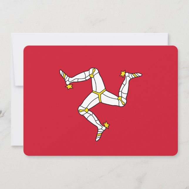 Patriotic invitations with Isle of Man Flag (Front)