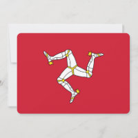 Patriotic invitations with Isle of Man Flag
