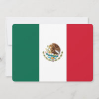 Patriotic invitations with Mexico Flag