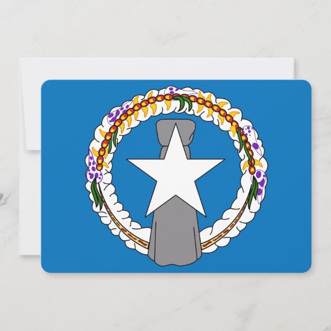 Patriotic invitations with Northern Mariana Flag (Front)