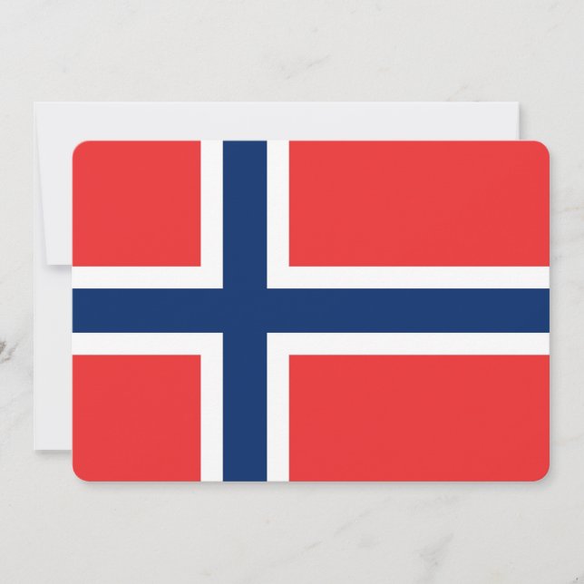 Patriotic invitations with Norway Flag (Front)