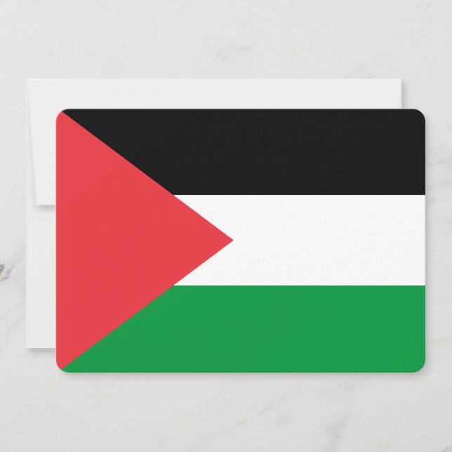 Patriotic invitations with Palestine Flag (Front)
