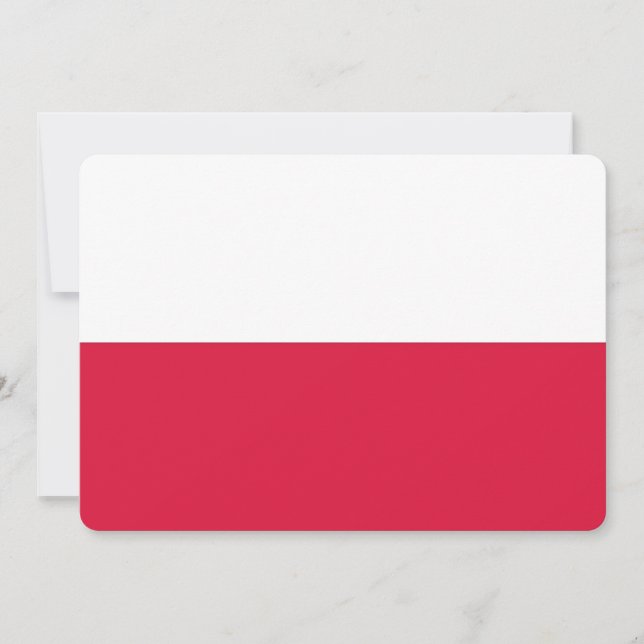 Patriotic invitations with Poland Flag (Front)