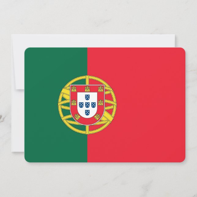 Patriotic invitations with Portugal Flag (Front)