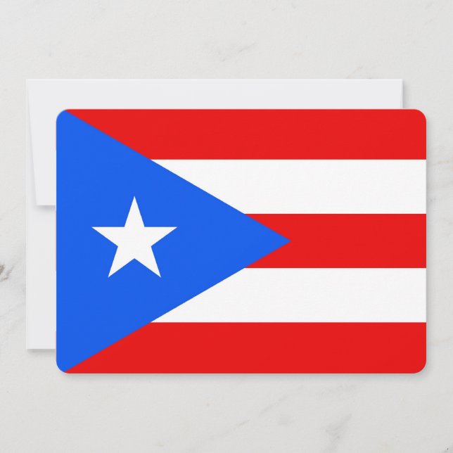 Patriotic invitations with Puerto Rico Flag (Front)
