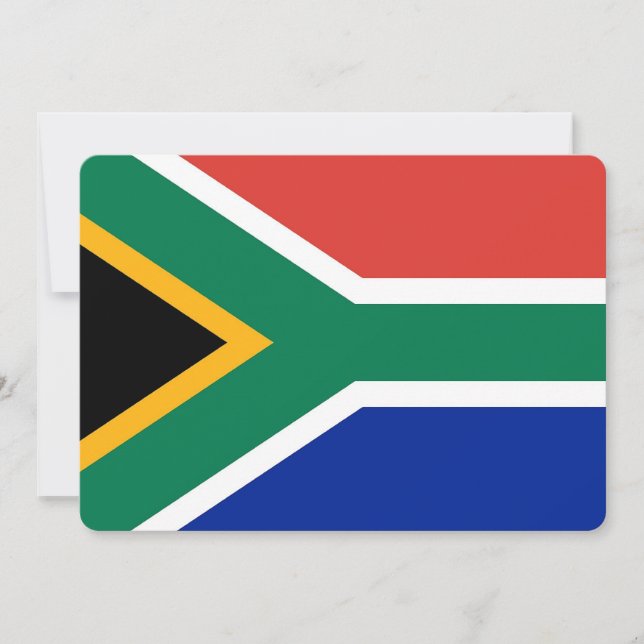 Patriotic invitations with South Africa Flag (Front)