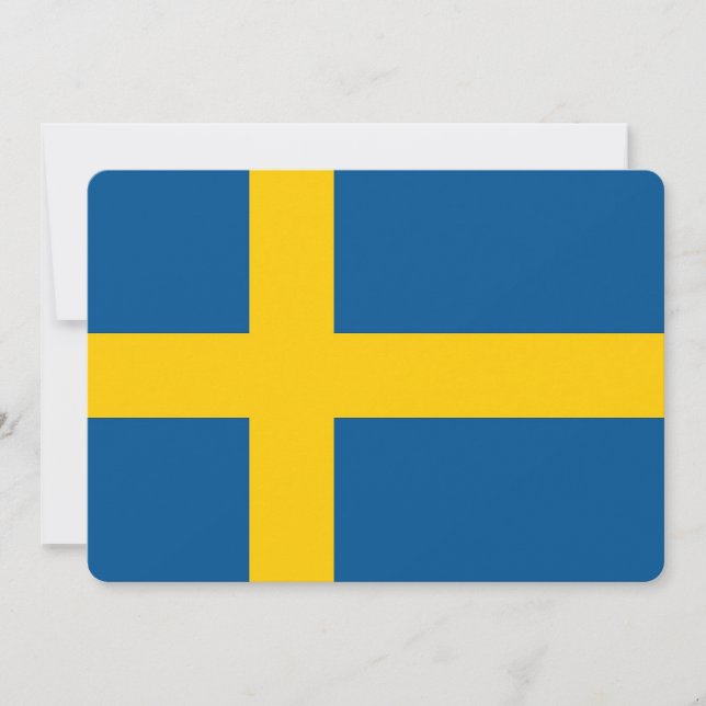 Patriotic invitations with Sweden Flag (Front)