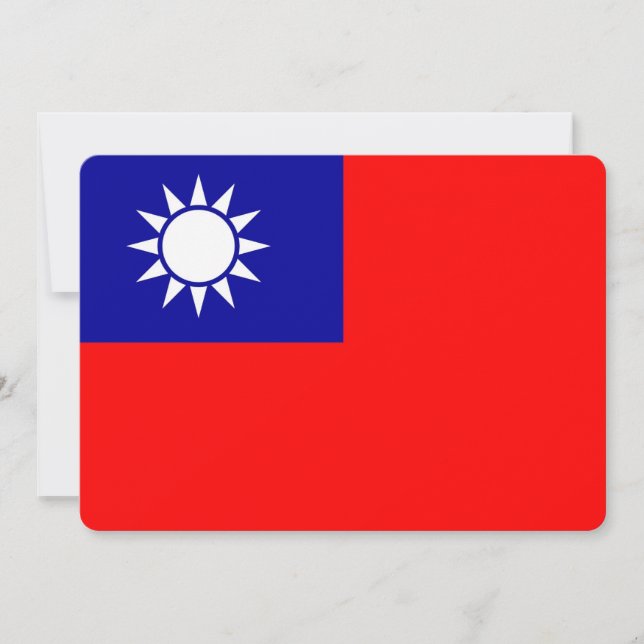 Patriotic invitations with Taiwan Flag (Front)