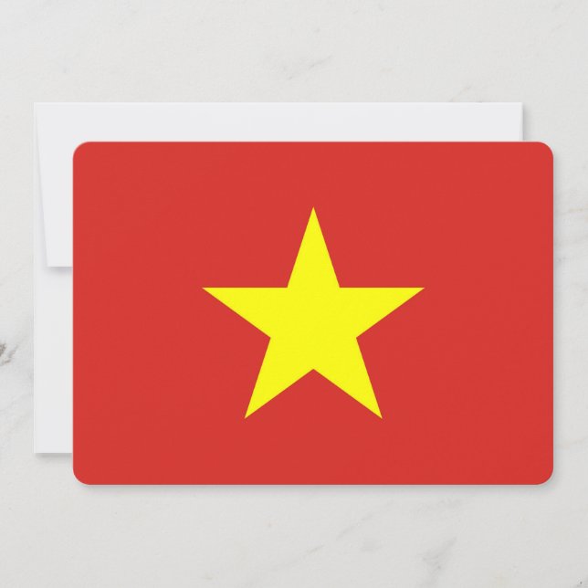 Patriotic invitations with Vietnam Flag (Front)