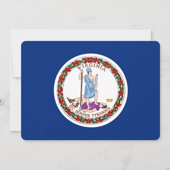 Patriotic invitations with Virginia Flag (Front)