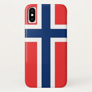Patriotic Iphone X Case with Flag of Norway