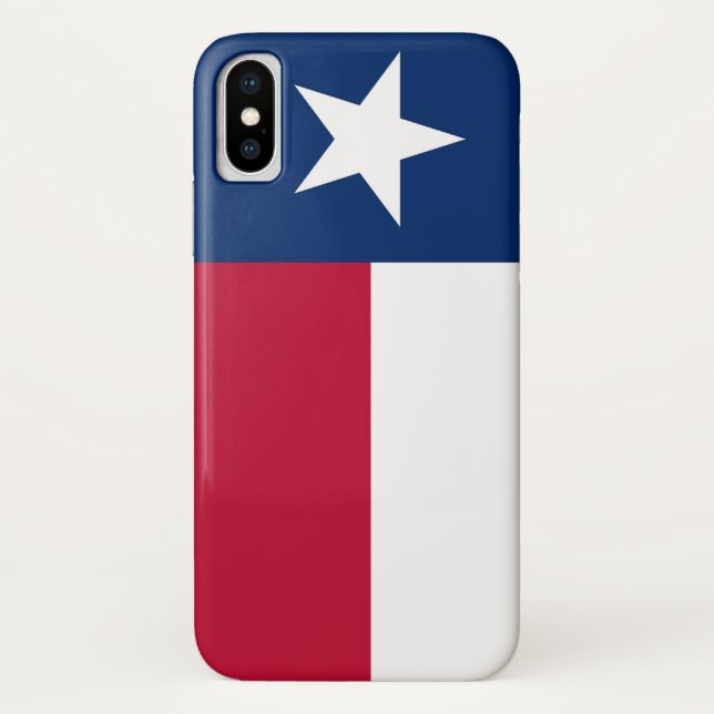 Patriotic Iphone X Case with Texas Flag (Back)