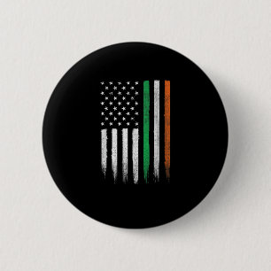 Patriotic Irish American Flag Ireland St. Patrick' 6 Cm Round Badge