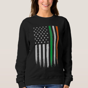 Patriotic Irish American Flag Ireland St Patrick's Sweatshirt
