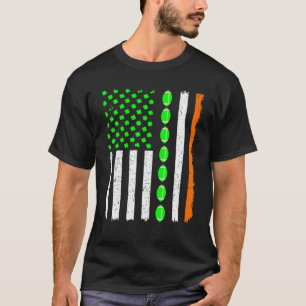 Patriotic Irish American Flag Rugby St Patrick's D T-Shirt