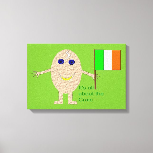 Patriotic Irish Egg Canvas Print (Front)