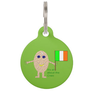 Patriotic Irish Egg Custom Dog Tag