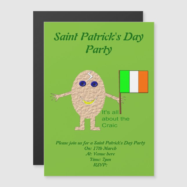 Patriotic Irish Egg Custom Invite (Front/Back)