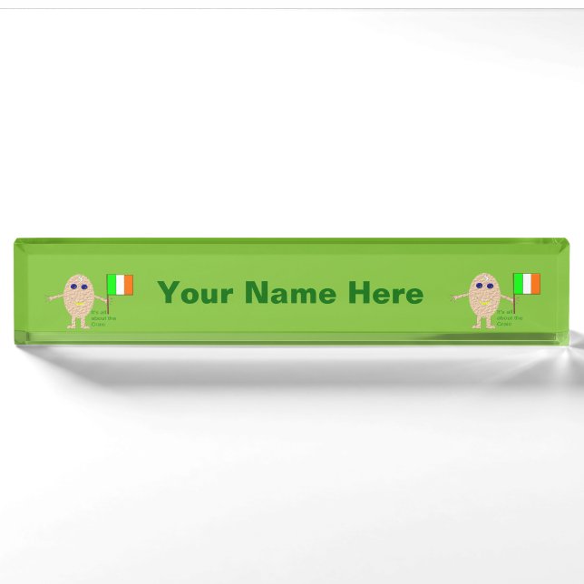 Patriotic Irish Egg Custom Nameplate (Front)