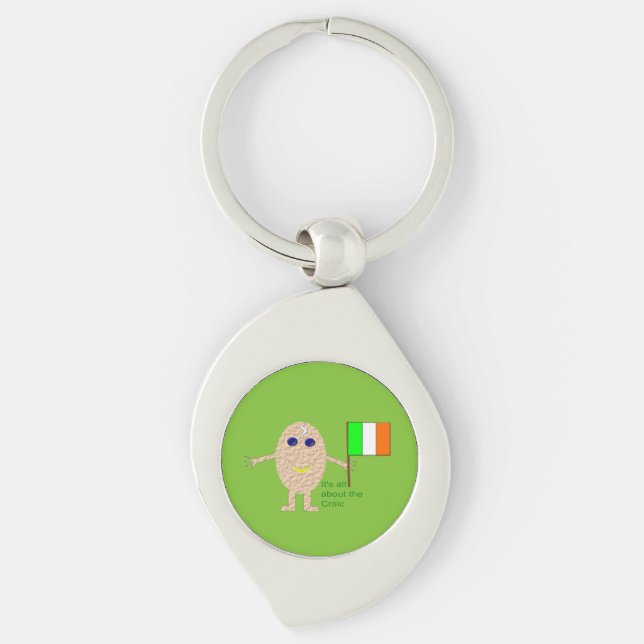 Patriotic Irish Egg Keychain (Front)