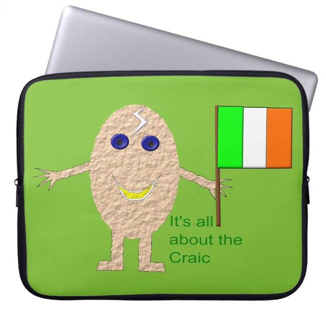 Patriotic Irish Egg Laptop Sleeve (Front)