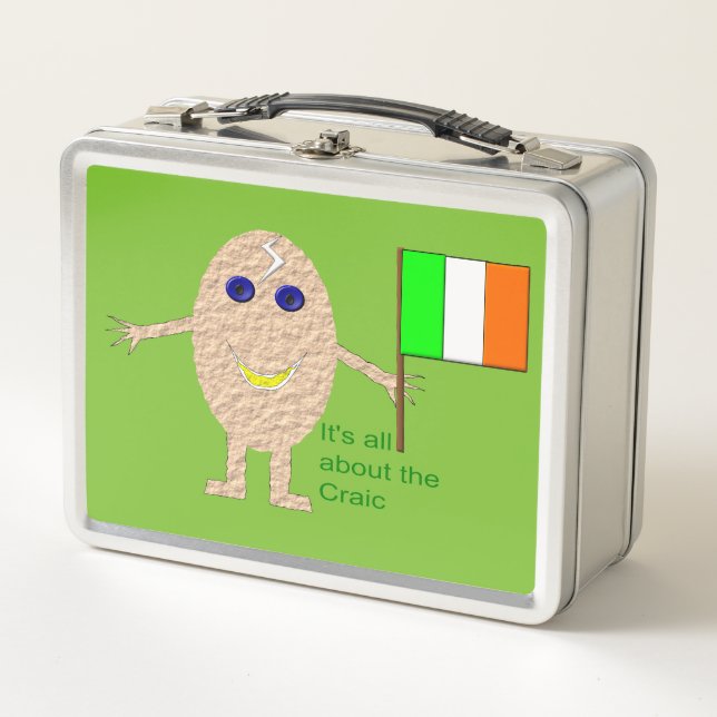 Patriotic Irish Egg Metal Lunch Box (Front)