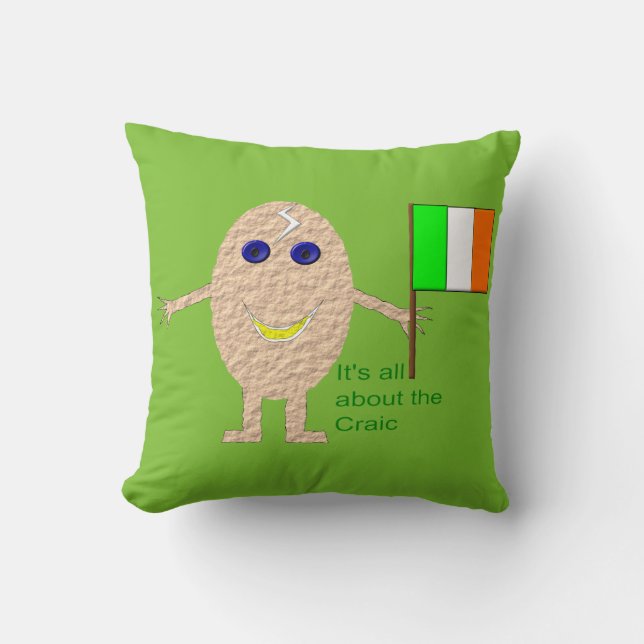 Patriotic Irish Egg Pillow (Front)