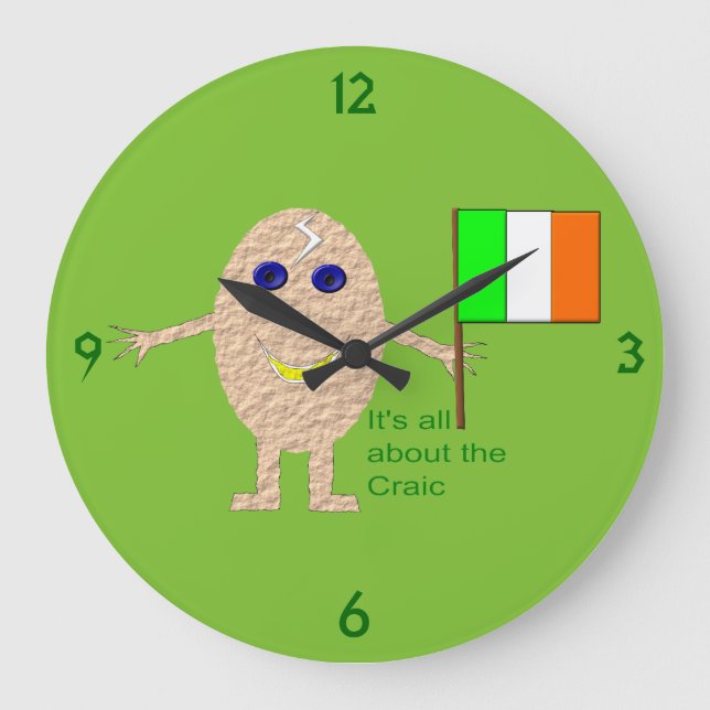 Patriotic Irish Egg Wall Clock (Front)