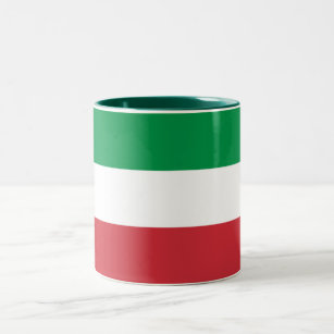 Patriotic Italian Flag Two-Tone Coffee Mug