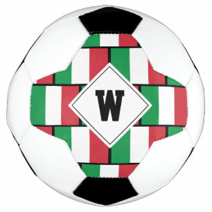 Patriotic ITALY FLAG Monogram Football