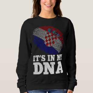 Patriotic It's In My Dna Fingerprint Croatia Flag Sweatshirt