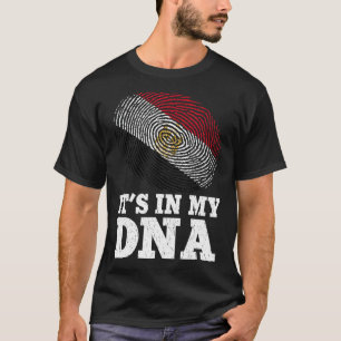 Patriotic It's In My Dna Fingerprint Egypt Flag T-Shirt