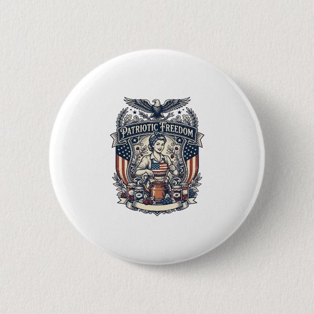 Patriotic Jam Maker 6 Cm Round Badge (Front)