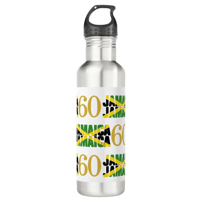 Patriotic JAMAICA 60th Anniversary 710 Ml Water Bottle (Front)