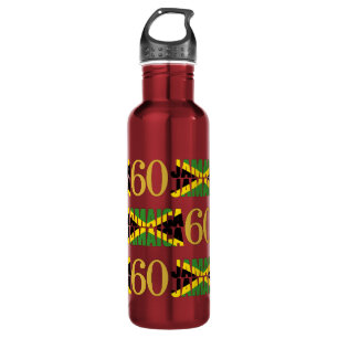 Patriotic JAMAICA Flag 60th Anniversary 710 Ml Water Bottle
