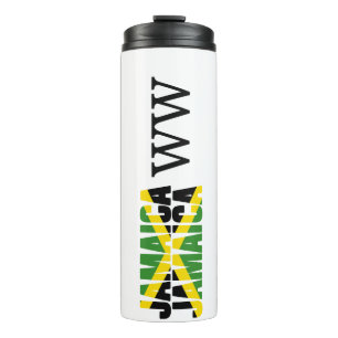 Patriotic JAMAICA Flag Monogram Thermal Tumbler