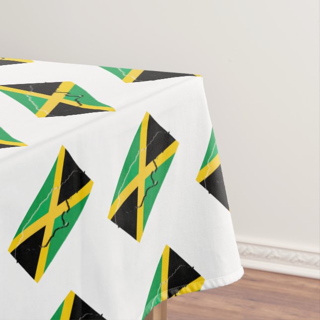 Patriotic Jamaica Flag Tablecloth (In Situ)