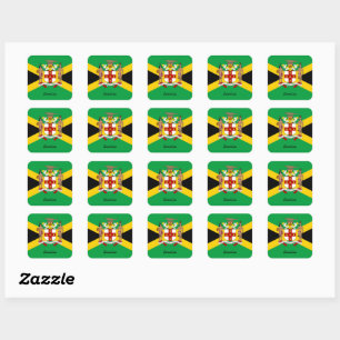 Patriotic Jamaica & Jamaican flag, holiday /sports Square Sticker