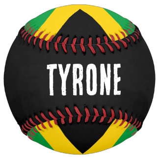 Patriotic Jamaican Flag Personalized Softball