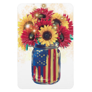 Patriotic Jar USA 4th of July Magnet