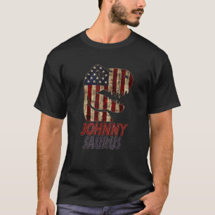Patriotic Johnny Dino Johnnysaurus American Flag T-Shirt