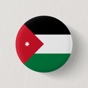 Patriotic Jordan Flag 3 Cm Round Badge