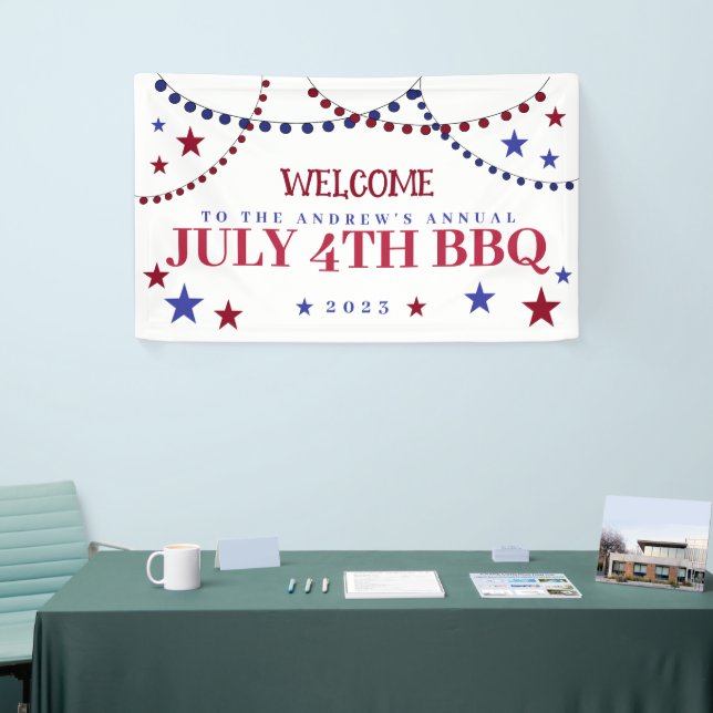 Patriotic July 4th Colour Stars Banner (Tradeshow)