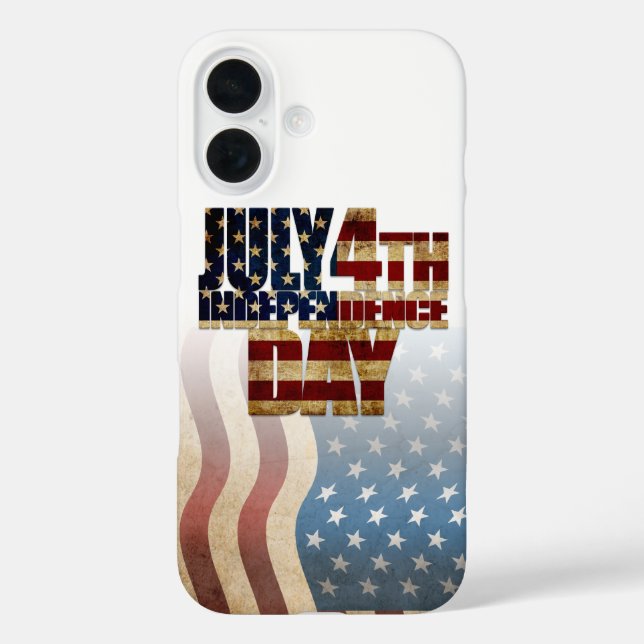 Patriotic July 4th Flag Design Case-Mate iPhone Case (Back)