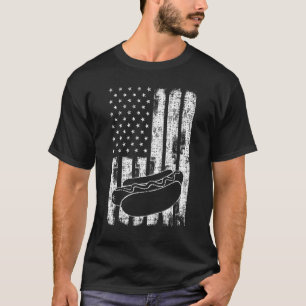 Patriotic July 4th Picnics USA Flag Hotdog Wieners T-Shirt